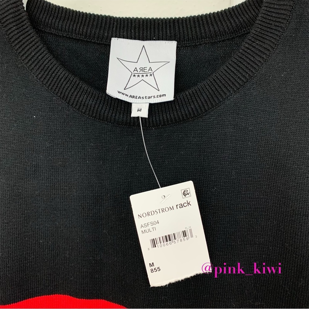 Area Stars Crewneck Racer Stripe Sweater Dress - Picture 13 of 13
